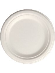 %100 Doğal Şeker Kamışından Üretilmiş Ekolojik Tabak 17 cm - 50 Adet - AMBALAJ MAĞAZASI