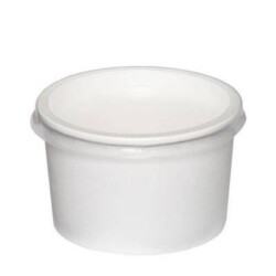 13 oz Beyaz Kapaklı Karton Çorba Kasesi 500 Adet - 3