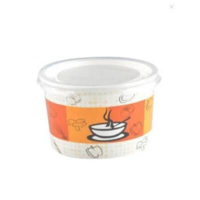 13 oz Karton Çorba Kasesi Kapaklı Set 500 Adet - 1