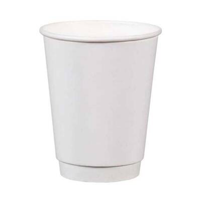 14 oz Beyaz Double Wall Karton Bardak - 1
