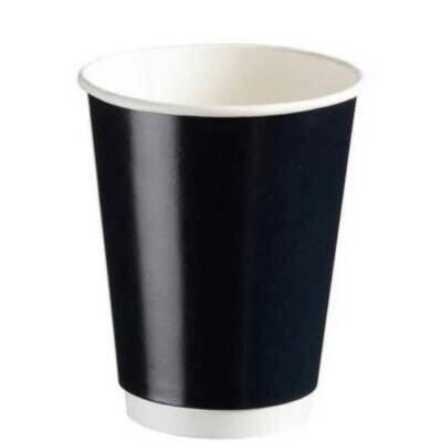 14 oz Siyah Double Wall Karton Bardak - 3
