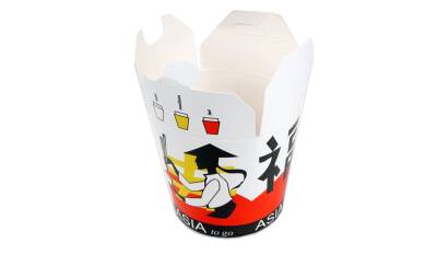 16 oz Baskılı Karton Noodle Kutusu 500 Adet - 3