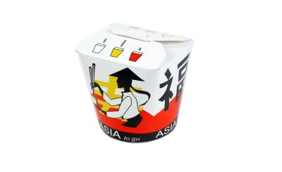 16 oz Baskılı Karton Noodle Kutusu 500 Adet - 1