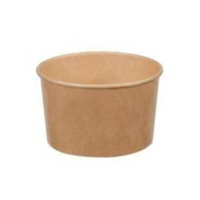 16 oz Kraft Kapaklı Karton Çorba Kasesi 500 Adet - 2