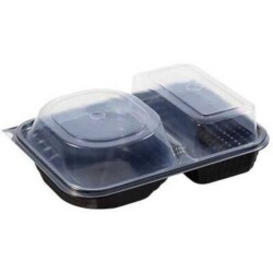 2 Bölmeli Kapaklı Hamburger Kabı 200 Adet - AMBALAJ MAĞAZASI