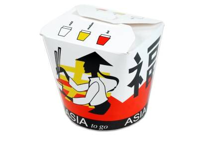 26 oz Baskılı Karton Noodle Kutusu 500 Adet - 1