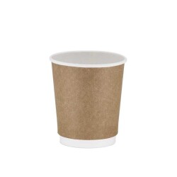 8 oz Kraft Double Wall Karton Bardak - AMBALAJ MAĞAZASI