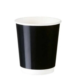 8 oz Siyah Double Wall Karton Bardak - AMBALAJ MAĞAZASI