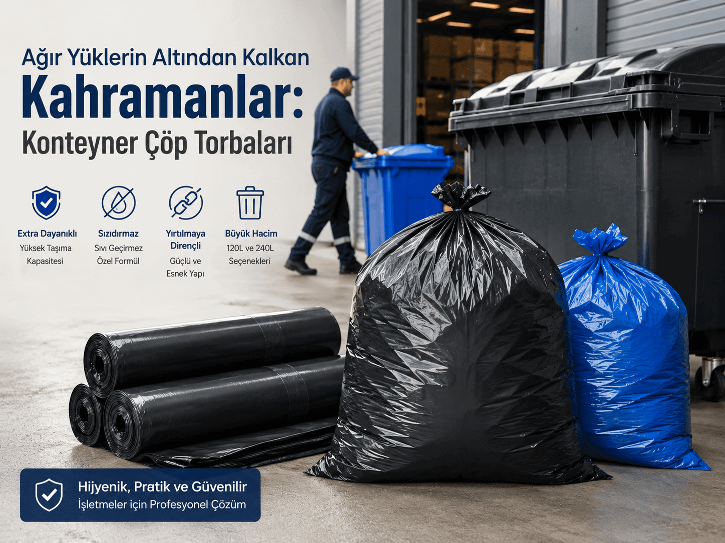 Büyük Atıkların Dayanıklı Çözümü: Konteyner Çöp Torbaları