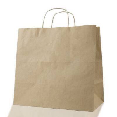 Burgu Saplı Kraft Çanta 32x28x16 cm - 2