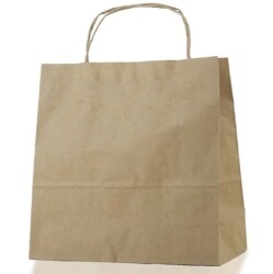 Burgu Saplı Kraft Çanta 33x33x20 cm - AMBALAJ MAĞAZASI