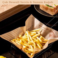  Desenli Yağlı Sunum Kağıdı 100 Adet - 4