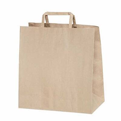 İçten Saplı Kraft Kağıt Çanta 25x29x14 cm 250 Adet - 1