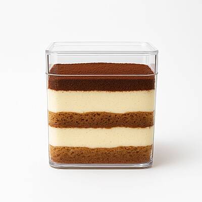 Kapaklı Plastik Kare Tatlı Kabı 250 cc 200 Adet - 2