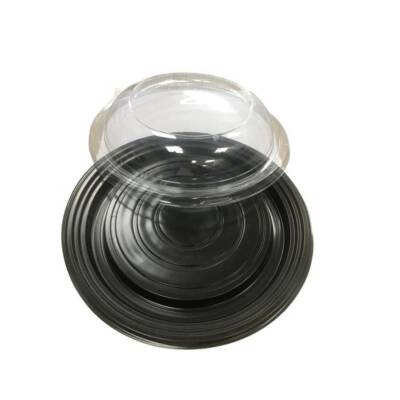 Kapaklı Siyah Waffle Kasesi 300 Adet - 2