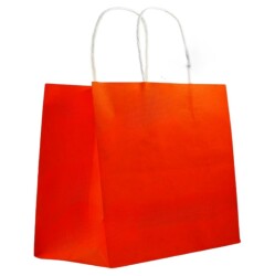 Kırmızı Mağaza Geniş Kağıt Çanta 45x50x14cm - AMBALAJ MAĞAZASI