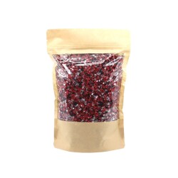 Kraft Geniş Pencereli Kilitli Doypack 20x30x10 cm 1000 gr - AMBALAJ MAĞAZASI