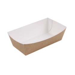 Kraft Karton Kayık Tabak 7x10x4 Cm (Küçük) - AMBALAJ MAĞAZASI