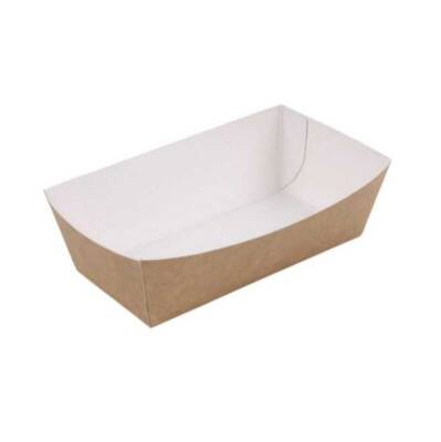 Kraft Karton Kayık Tabak 7x10x4 Cm (Küçük) - 1