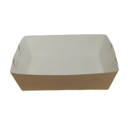 Kraft Karton Kayık Tabak Küçük 12x8 cm - AMBALAJ MAĞAZASI