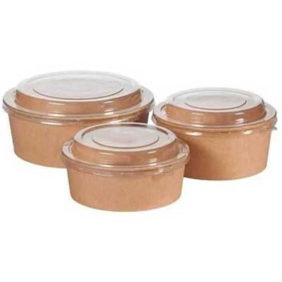 Kraft Karton Salata Kasesi 1300 cc 300 Adet Eko - 3