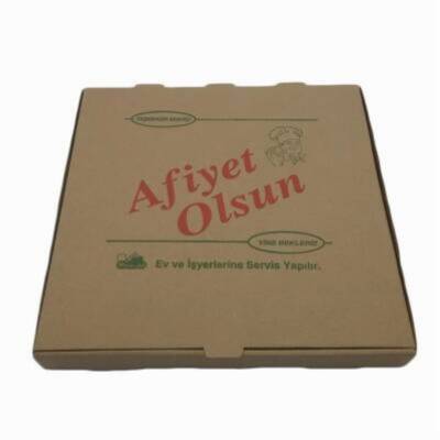 Kraft Oluklu Pizza Kutusu 40X40X4 Cm 100 Adet - 3
