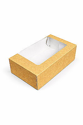 Kutu Sushi Pencereli Büyük 20x12,5x4,5 Cm 50 Adetli - 1