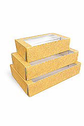Kutu Sushi Pencereli Küçük 15x8x4,5 Cm 50 Adetli - 3