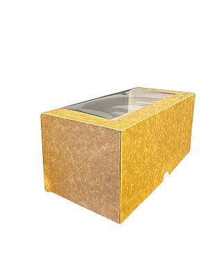 Kutu Turta Pencereli Baton 25x12x11 Cm Kraft 50 Adetli - 1