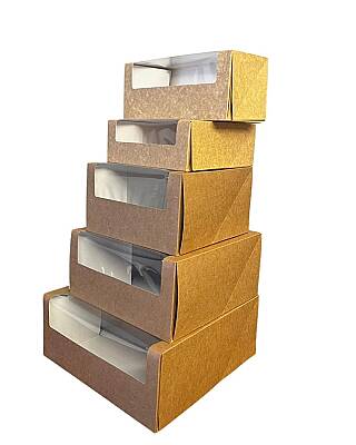 Kutu Turta Pencereli Baton 25x12x11 Cm Kraft 50 Adetli - 3