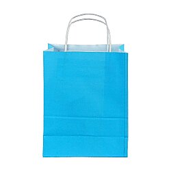 Mavi Burgu Saplı Büyük Boy Kağıt Çanta 32x40x12 cm - 2