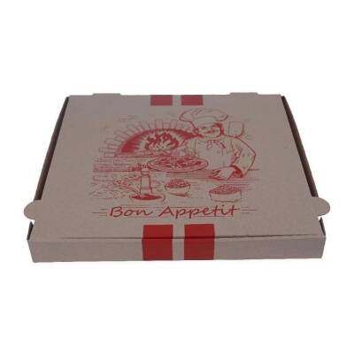 Pizza Kutu Baskılı 33x33x3,5 Cm 100 Adet - 1