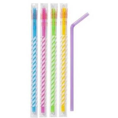 Plastik Jelatinli Körüklü Renkli Pipet 8mm x 24 cm - 3