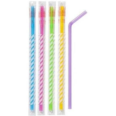 Plastik Jelatinli Körüklü Renkli Pipet 8mm x 24 cm - 1