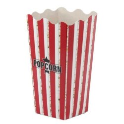 Popcorn Kutusu Kırmızı Beyaz Çizgili Orta Büyük - 1