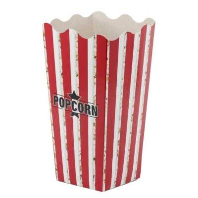 Popcorn Kutusu Kırmızı Beyaz Çizgili Orta Büyük - 2
