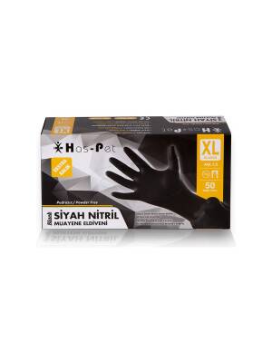 Pudrasız Siyah Nitril Eldiven Büyük (XL) 100 Adet - 1