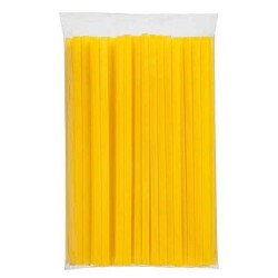 Sarı Frozen Plastik Pipet Jelatin Sargılı 8 mm x 24 cm - AMBALAJ MAĞAZASI