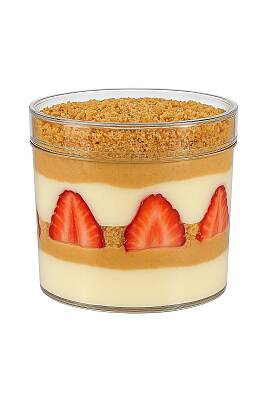 Sert Plastik Tatlı Kabı Kapaklı 270 cc 240 Adet - 2