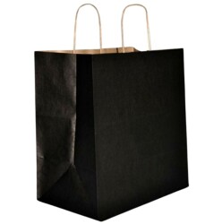 Siyah Mağaza Geniş Kağıt Çanta 45x50x14cm - AMBALAJ MAĞAZASI