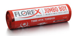 Tıbbi Atık Baskılı Jumbo Boy Çöp Torbası - FLOREX