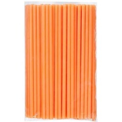 Turuncu Frozen Plastik Pipet Jelatin Sargılı 8 mm x 24 cm - AMBALAJ MAĞAZASI