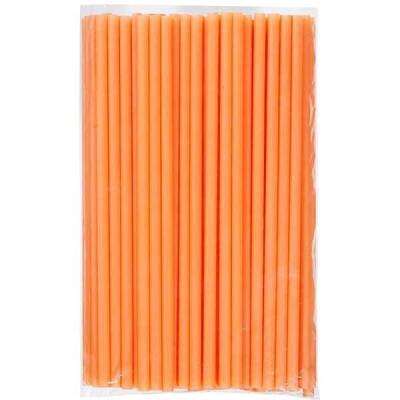 Turuncu Frozen Plastik Pipet Jelatin Sargılı 8 mm x 24 cm - 1