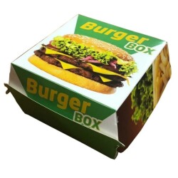 Yeşil Hamburger Kutusu 12x12x7 cm 400 Adet - AMBALAJ MAĞAZASI